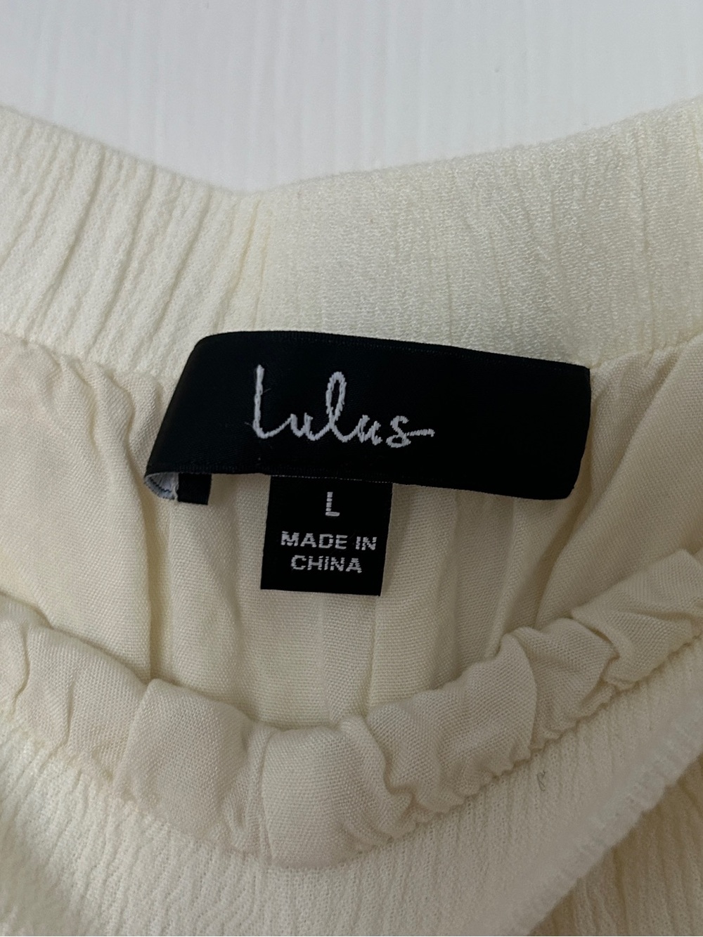 Lulus cream wide leg palazzo pants - Picture 2 of 5